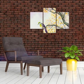 Tablou - Pasăre în copac,acuarelă (90x60 cm)