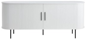 Comodă albă cu ușă glisantă 180x76x45 cm Nola – Unique Furniture