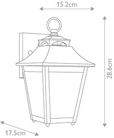 Aplică de exterior Feiss FE-GALENA2-S-SBL GALENA 1xE27/60W/230V IP44