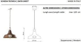 Lustra design retro realizat manual din ceramica si metal GRUNGE