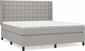 vidaXL Pat continental, gri deschis, 180x200 cm, material textil