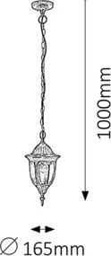 Rabalux 8374 - Lampă de exterior MILANO 1xE27/60W/230V IP43