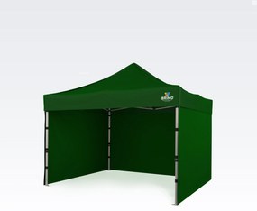 Cort de petrecere premium 3x3 m din aluminiu | Rezistență maximă – BRIMO - cu 3 pereți - Verde