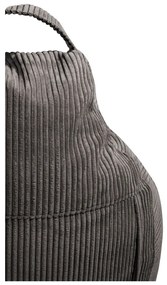 Fotoliu bean bag albastru cu tapițerie din catifea reiată Play Amuse – SLOWDOWN