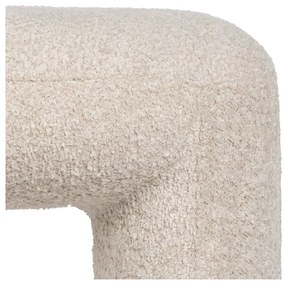 Bancă bej cu tapițerie din țesătură bouclé Suave – Ixia