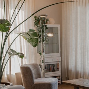 Lampă de podea modernă din oțel incluzând LED cu braț de citit - Ibiza