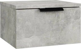 vidaXL Noptieră de perete, gri beton, 34x30x20 cm
