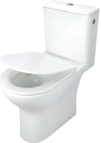 Deante CDJD6RPS - Vas WC pe pardoseală cu capac JASMIN, ceramică/alb