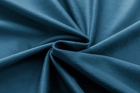 Draperie opaca Culoare albastru kerosen VELVET 135x250 cm Agățat: Inele metalice