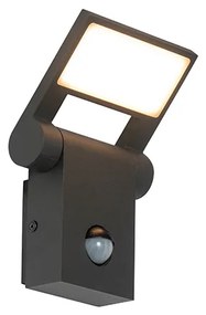 Lampă de perete de exterior gri, inclusiv LED IP54 cu senzor de mișcare - Zane