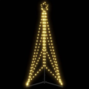 vidaXL Pom de Crăciun LED 363 LED-uri Alb Cald 182 cm