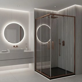 Cabina de dus Rea City 80x100 Brush Copper