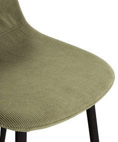 Scaune de dining verzi 4 buc. tapițate Minka – Marckeric