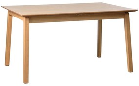 Masă de dining în culoare naturală extensibilă cu blat cu aspect de lemn de stejar 95x200 cm Bari – Unique Furniture