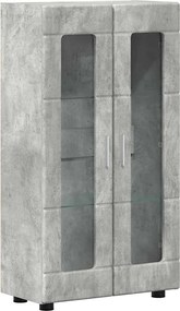 vidaXL Bufet FLORIN Gri din beton 55,5 x 29 x 103 cm Lemn compozit