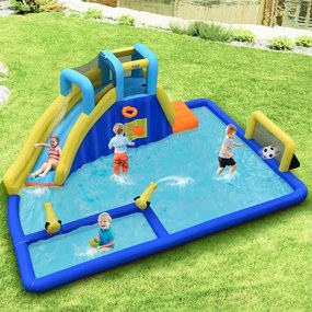 Parc de aventură acvatic gonflabil cu teren de fotbal