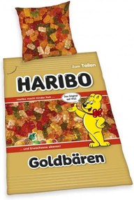 Lenjerie de pat Haribo pentru copii din bumbac reversibila 2 piese