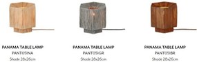 Veioza/Lampa Eco din Rafie, Panama octogon S, maro