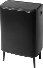 La mâna a doua: Cos pentru gunoi Brabantia Bo Touch Hi 1001260, 60 L, Inaltat, Deschidere lina si silentioasa, Negru mat