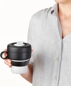 Cana pliabila Lekue On The Go 1010232, 350 ml, -20/+100 °C, Inchidere ermetica si etansa, Gri