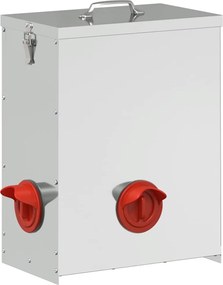 vidaXL Feeder pentru pui Argintiu 32,5 x 20,5 x 43 cm Oțel Galvanizat