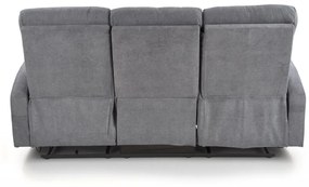 Canapea recliner Oslo 3S stofa gri inchis H100 cm