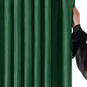 Draperie verde dimout (semi-opacă) din catifea 265x250 cm Velto – Filumi
