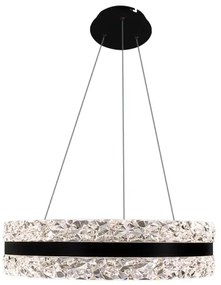 Lustră LED dimabilă pe cablu LED/80W/230V 3000-6500K negru + telecomandă