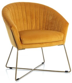Fotoliu Felice galben 85/65/73 cm