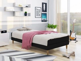Pat de o persoană 120 cm Mac 1 (Negru) (cu saltea). 1069997