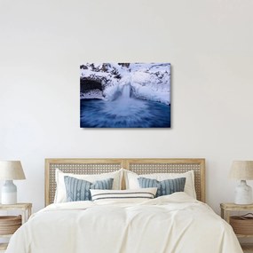 Tablou cu cascadele iarna (70x50 cm)