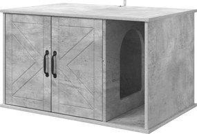 vidaXL Casa pentru pisici Beton 85 x 55 x 50 cm Lemn compozit