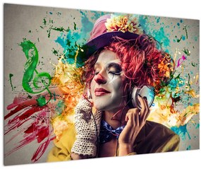 Tablou - Artista cu căști (90x60 cm)