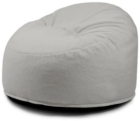 Fotoliu puf pentru copii gri deschis cu tapițerie din țesătură bouclé Om 85 – SLOWDOWN