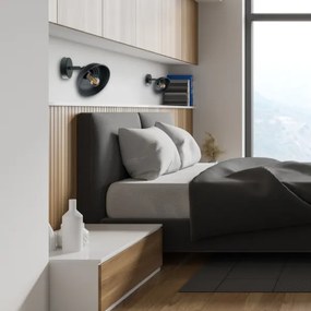 Spot de perete FAUN 1xE27/60W/230V negru