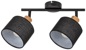 Lustra, plafoniera cu 2 spoturi design industrial Miguel negru