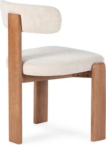 Scaune de dining crem 2 buc. tapițate Nadia – MOME