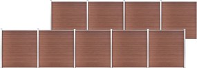 vidaXL Gard de grădină, maro, 1564 x 186 cm, WPC