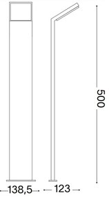 Lampă LED de exterior Ideal Lux STYLE LED/8,5W/230V IP54 antracit