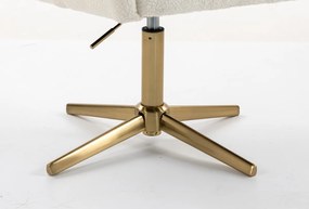 HR250CROSS Scaun Crem Boucle Bază Aurie