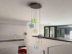 Lustra cu 5 pendule LED design decorativ Ingrid 5L color