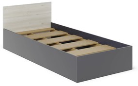Pat haaus Malmo, 200 x 90 cm, Stejar Alb/Antracit