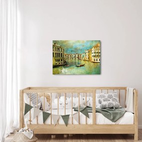 Tablou - Canalul de la Veneția și gondole (70x50 cm)