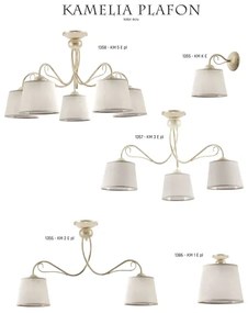 Plafonieră Jupiter 1386 KM 1 PE KAMELIA 1xE27/60W/230V
