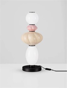 Veioza LED decorativa ceramica Alb, Roz, Bej, ONETA