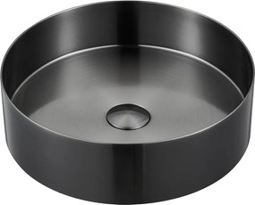 Chiuvetă neagră rotundă din oțel inoxidabil ø 38 cm Aurum – Sapho