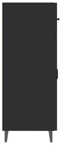 Servanta, negru, 69,5x34x90 cm, lemn prelucrat 1, Negru