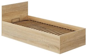 Pat de o persoană 90 cm Discutibles (stejar sonoma) (cu somieră) (cu sp. depozitare). 1116312