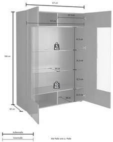 Vitrină SERIAN antracit
