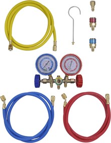 vidaXL Set manometru presiune cu 2 căi, pentru aer condiționat